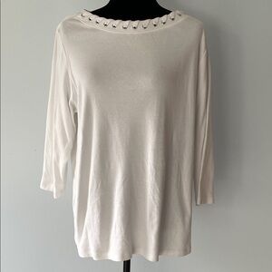 Karen Scott Women's Top with Silver Accents
